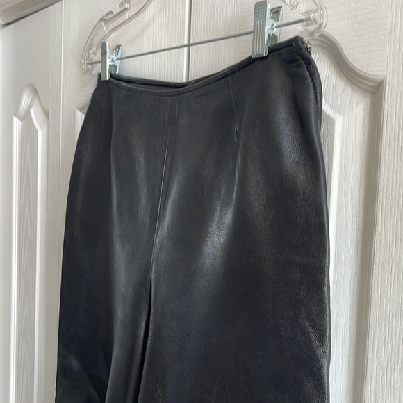 DANIER Black Leather Trousers 8 - Picture 3 of 11
